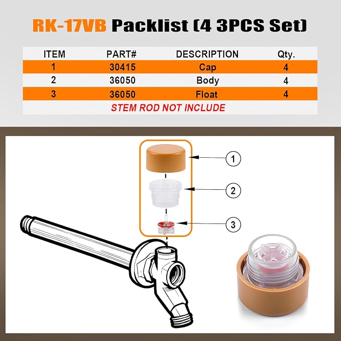 RK-17VB Outdoor Faucet Repair Kit - Image 5