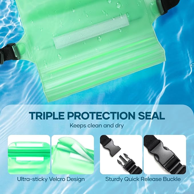 Waterproof Bag for Beach, Waterproof Pouch for Phone Passport Purse, Fanny - Image 7