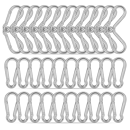 40PCS M8 Heavy Duty Carabiner Clip, 3Inch Snap Hook Quick Link Small Carabiner by XHAMXE