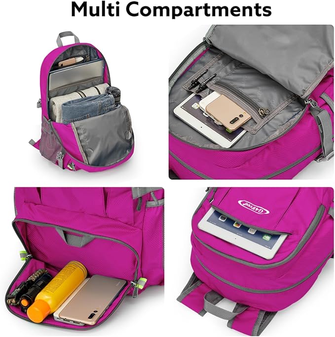 G4Free 40L Lightweight Packable Hiking Backpack, Waterproof Travel Daypack - Image 3