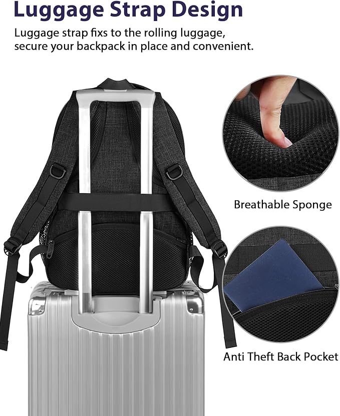 MATEIN Extra Large 50 L Travel Laptop Backpack, Water Resistant Work Computer - Image 3