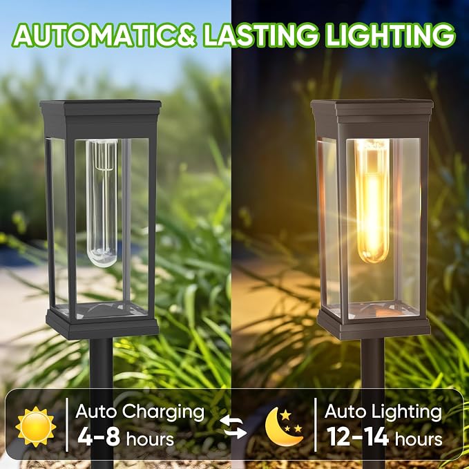 12 Pack Solar Pathway Lights Outdoor, IP65 Waterproof - Image 6