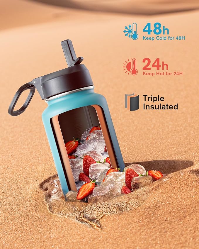 Coolflask Water Bottle 40 oz Insulated - Image 2