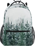 Winter Forest Kids Backpack Pinewood Tree School Backpacks Boys Girls Preschool by Wamika