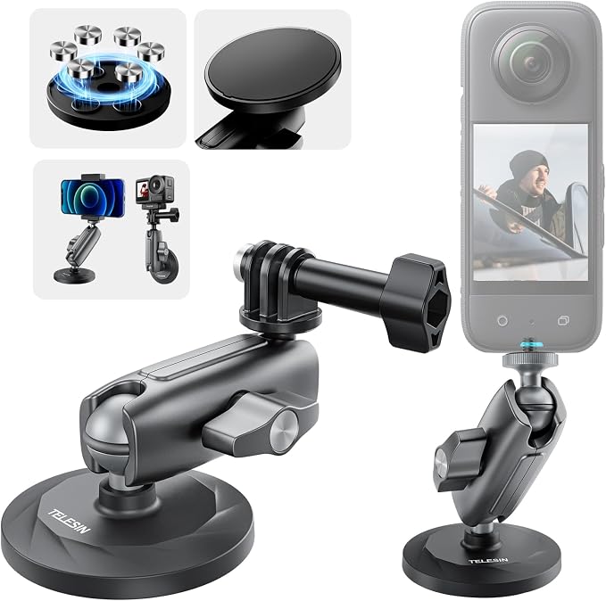 TELESIN 360 Magnetic Mount Magnet Metal Mounts by telesin