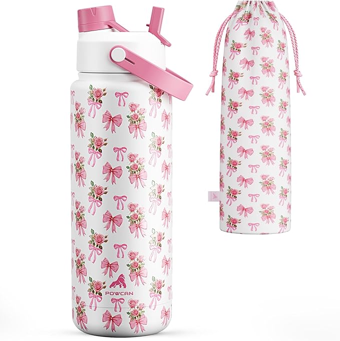 POWCAN 32 oz Insulated Water Bottle by POWCAN