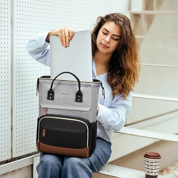LOVEVOOK Laptop Backpack for Women, 15.6 Inch Work Business Backpacks Purse - Image 2