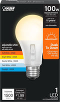 Feit Electric LED Dusk to Dawn Light Bulb, A21 100W Equivalent, Non-Dimmable by FeitElectricCompany