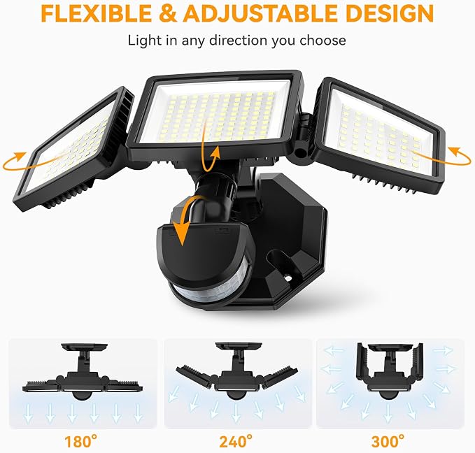 LED Security Lights Motion Sensor Light Outdoor, Waterproof, Flood Light - Image 2