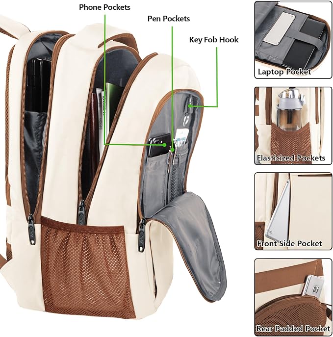 MATEIN 15.6inch Travel Laptop Backpack, Cute Anti Theft Slim Sturdy Laptops - Image 4