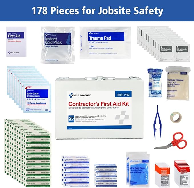 First Aid Only 9302-25M 25-Person Contractor's First Aid Kit - Image 3