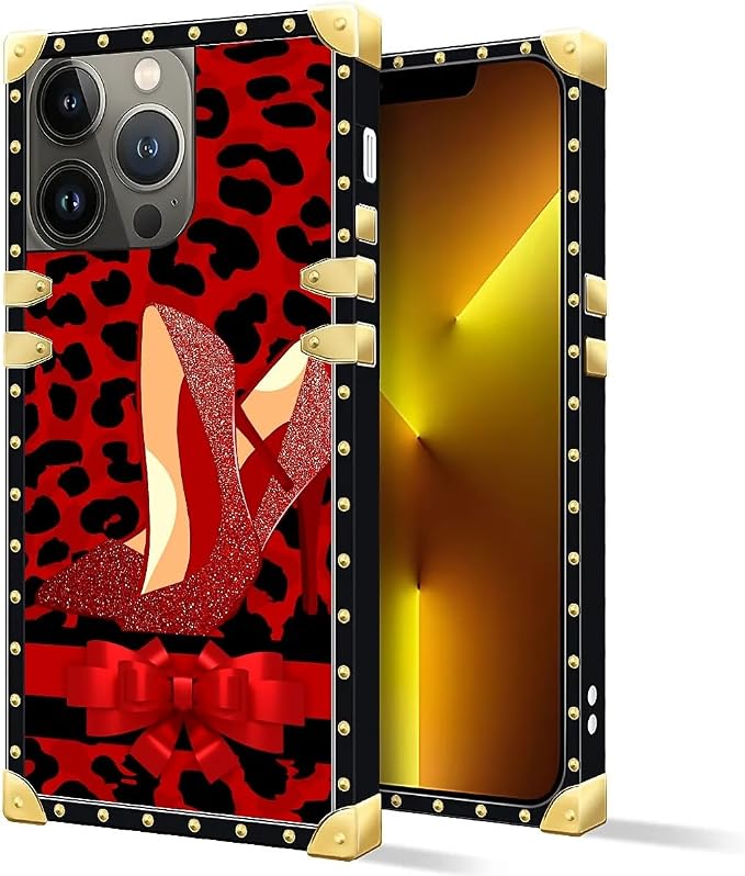 Compatible with iPhone 13 Pro Max Case, Elegant High Heels Luxury Golden - Image 2