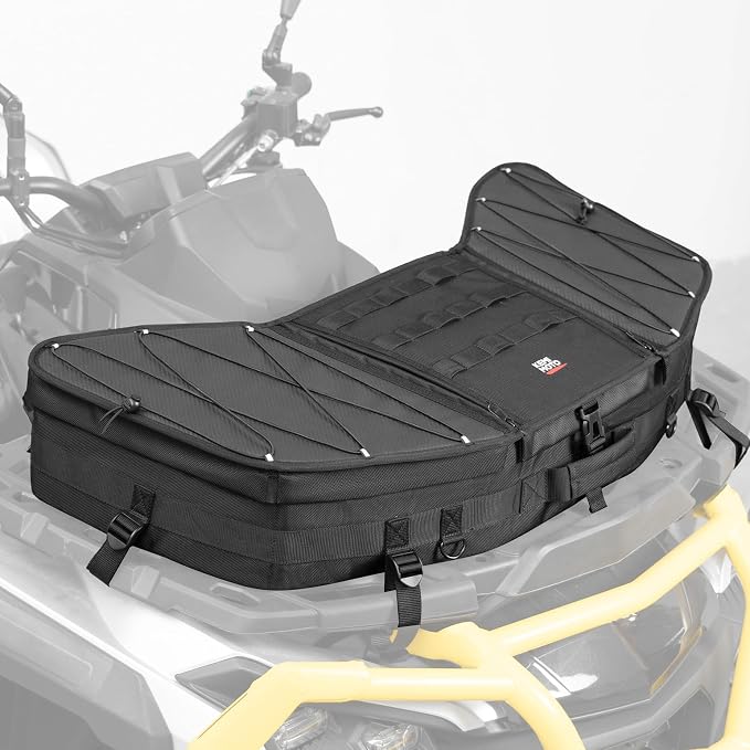 KEMIMOTO Portable ATV Front Rear Rack Bag UTV Cargo Bed Storage, Flat Gear Box - Image 8