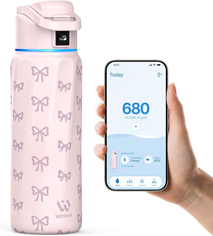 BOOST Smart Water Bottle with Reminder & Tracker, Double Wall Vacuum Insulated by WATERH