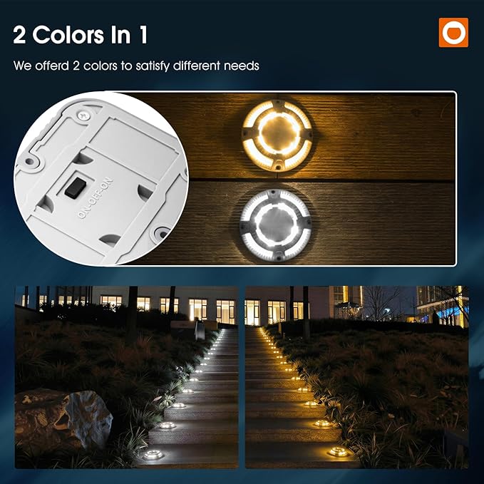 addlon Solar Dock Lights Outdoor 1 Pack, 2 Color Modes LED Deck Marine - Image 2
