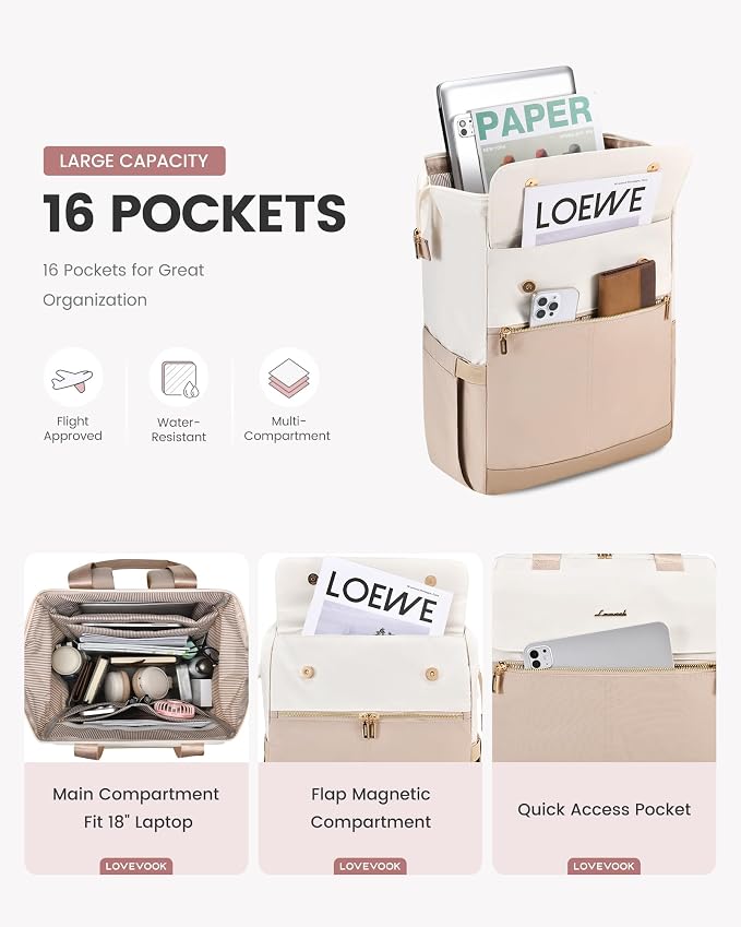 LOVEVOOK 18 Inch Laptop Backpack - Image 2