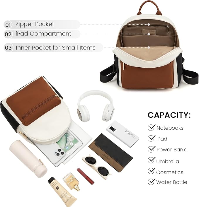 LOVEVOOK Mini Backpack for Women Light Weight Small Waterproof Backpack Purses - Image 2