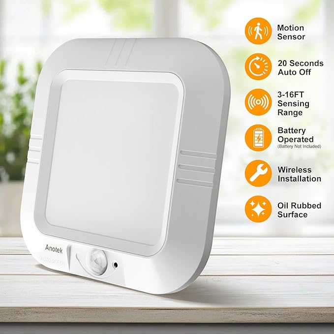 Battery Operated Ceiling Light, Motion Sensor Light Indoor, Motion Activated - Image 5