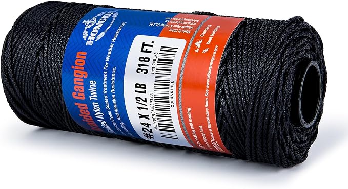 HONGDA Braided Tarred Bank Line Braided Nylon Twine, 318 Feet #24 Bank Line - Image 4