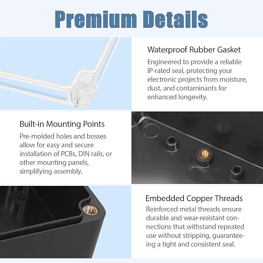 LeMotech Junction Box with Clear Cover IP65 Waterproof Project Box Dustproof - Image 5