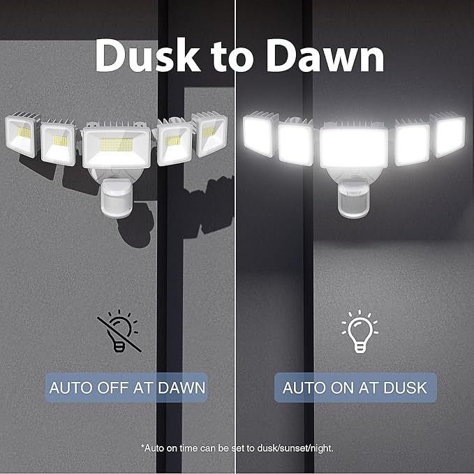 Onforu 150W 15000LM LED Security Lights Motion Sensor Outdoor, Dusk to Dawn - Image 6