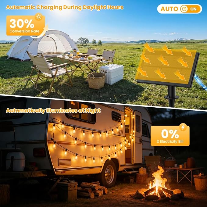 100FT Solar String Lights Outdoor Waterproof IP65 - Image 5