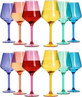 European Style Plastic Crystal Unbreakable Stemmed Wine Glasses | Set of 12 | by TheWineSavant