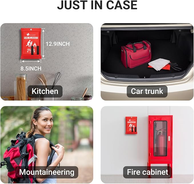 Lancryen Emergency Fire Blanket, Fire Extinguisher Blanket, Fire Suppression - Image 5