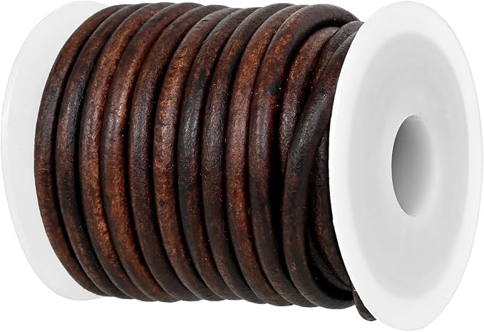 GENIQUE Real/Genuine Round Leather String Cord by GENIQUE
