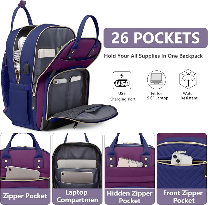 Laptop Backpack for Women Work Bag - Image 2