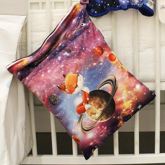 Mama Koala Wet Dry Bags, Portable Washable Reusable Baby Cloth Diapers Bags - Image 5