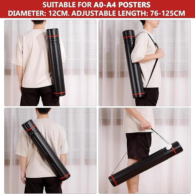DEWEL Post Tube Expands from 30”to 51”, Waterproof Blueprint Holder Telescoping - Image 4