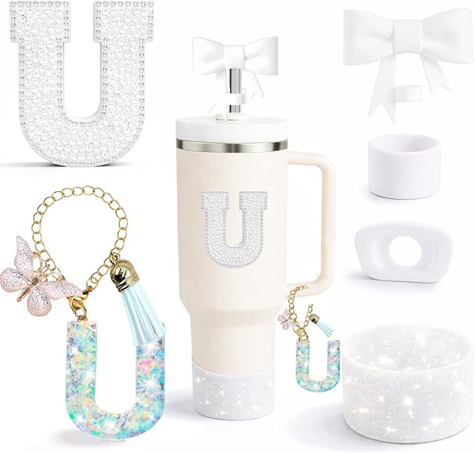 6PCS White Stanley Cup Accessories Set Fit by MOTEERLLU