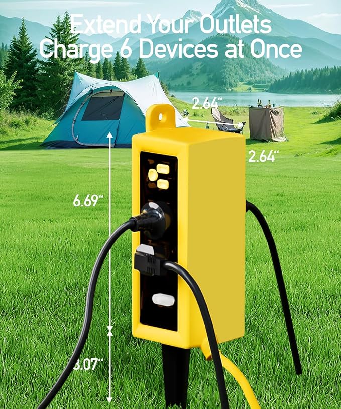 Outdoor Power Strip Weatherproof, ZZJ IP69 Grade Waterproof Surge Protector - Image 8