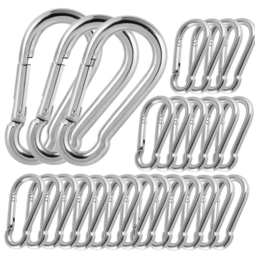 100Pack Heavy Duty Carabiner Clips, M8 5/16" Spring Snap Hooks 3Inch by REDOVANT