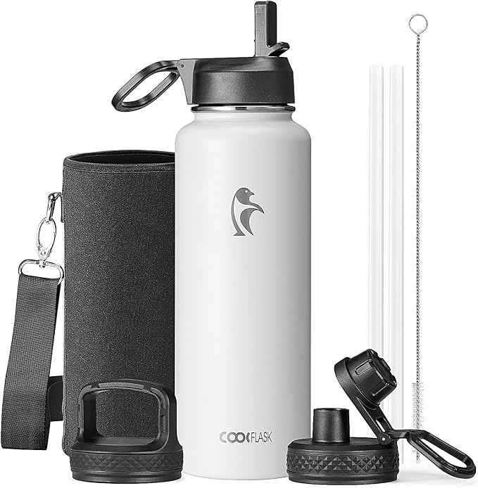 Coolflask Water Bottle 40 oz Insulated by Coolflask