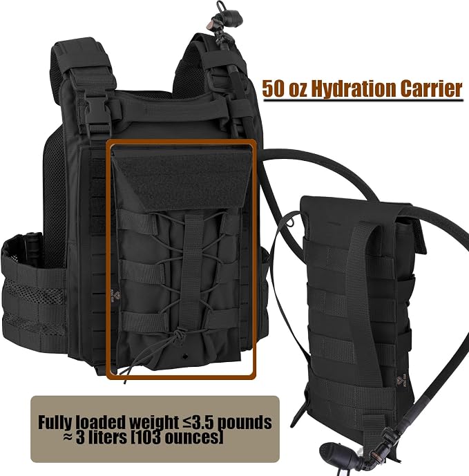PETAC GEAR 1.5L / 3L Tactical Hydration Pack，Molle Carrier Pouch - Image 5