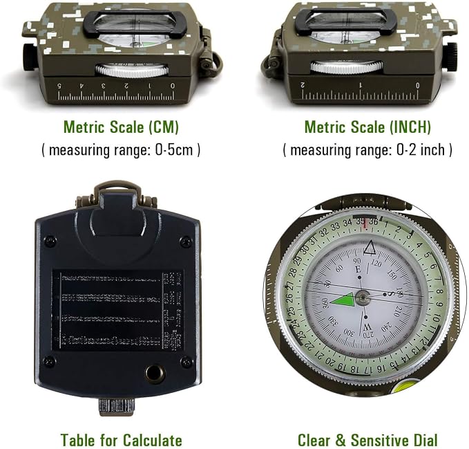 Eyeskey Multifunctional Tactical Survival Military Compass - Image 2