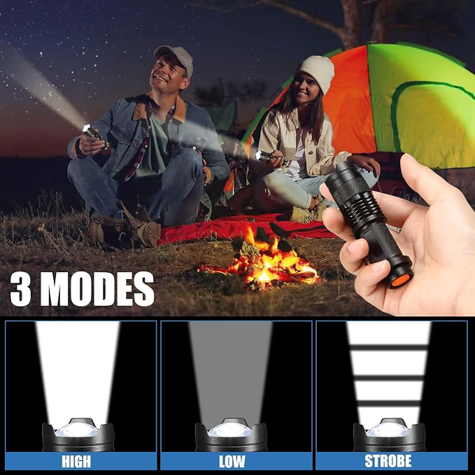 Fumete 20 Pieces LED Flashlight Mini 3 Mode Tactical Torch Small Water - Image 4