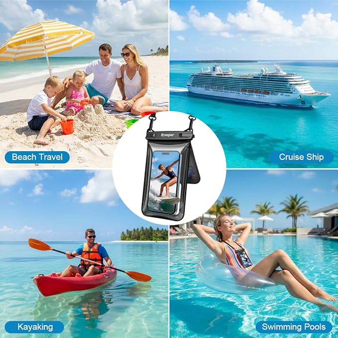 Rynapac IPX8 Waterproof Phone Pouch Floating, Double Space Waterproof Phone Case - Image 7
