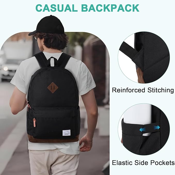 Backpack for Men Women, VASCHY Classic Water-resistant Lightweight Travel - Image 5