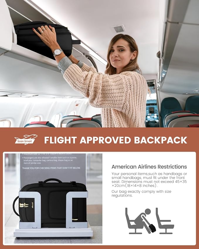 LOVEVOOK Carry on Backpack, 50L Large Travel Backpack - Image 7