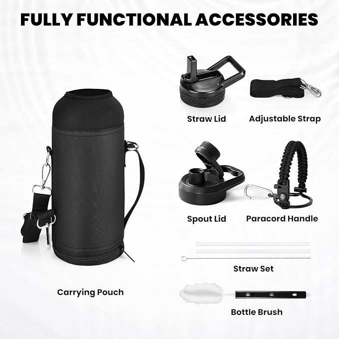 RAYMYLO Insulated Water Bottle 40 oz, Triple Wall Vacuum Stainless Steel - Image 6