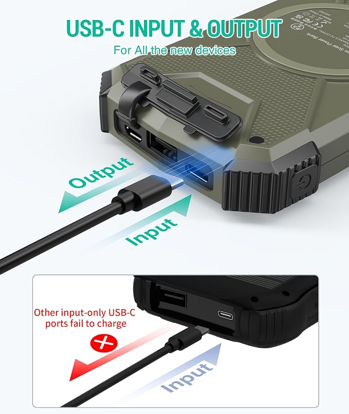 BLAVOR Solar Power Bank 10, Portable Wireless Charger, 20W Fast Charging - Image 4