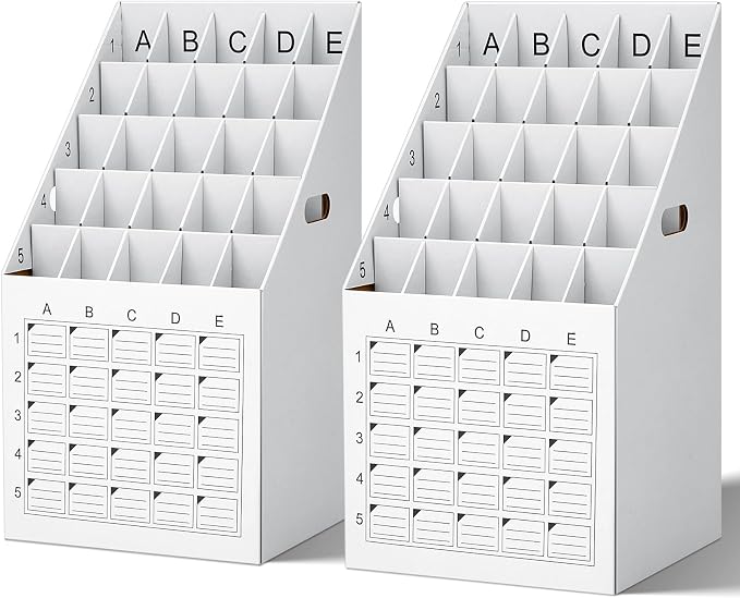 Menkxi 2 Pack 25 Slot Roll File Holder Vertical Blueprint Storage Organizer by Menkxi