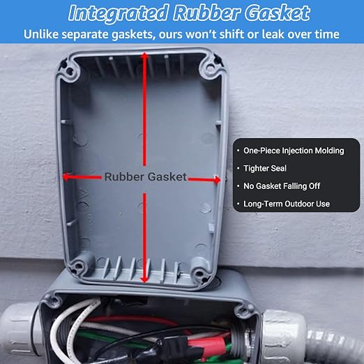 4PK Electrical Junction Box, Nineleaf IP66 Weatherproof Junction Box, 4.9"x - Image 3