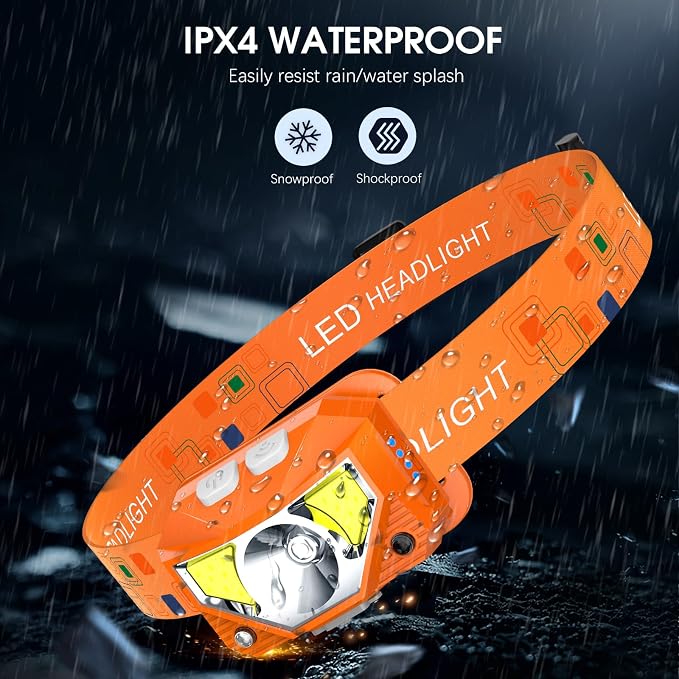 LHKNL Headlamp Flashlight, Lumen Ultra-Light Bright LED Rechargeable Headlight - Image 6