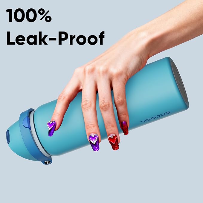 Insulated Water Bottle with Straw - Image 6
