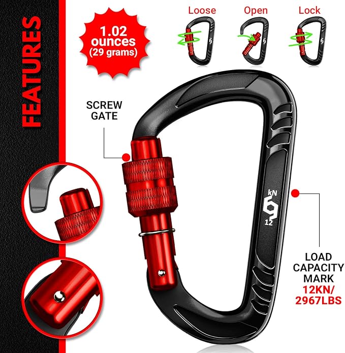 Rhino Produxs 12kN Heavy Duty Carabiner Clips, - Image 3
