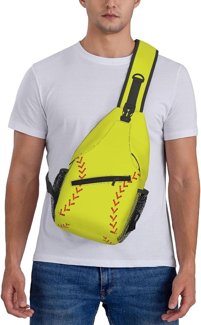 Softball Sling Bag For Women Men Fashion Backpack Crossbody Softball Shoulder - Image 7